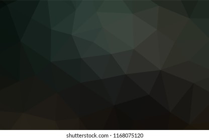 Dark Green vector blurry hexagon pattern. A sample with polygonal shapes. The textured pattern can be used for background.