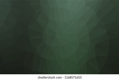 Dark Green vector blurry hexagon template. Geometric illustration in Origami style with gradient.  Brand new design for your business.