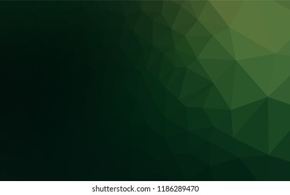 Dark Green vector blurry hexagon pattern. Creative illustration in halftone style with gradient. Brand new design for your business.