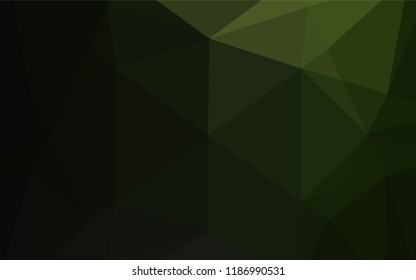 Dark Green vector blurry hexagon pattern. Glitter abstract illustration with an elegant design. A new texture for your design.