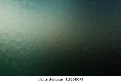 Dark Green vector blurry hexagon texture. Geometric illustration in Origami style with gradient.  The completely new template can be used for your brand book.