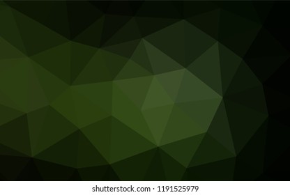 Dark Green vector blurry hexagon template. A sample with polygonal shapes. Brand new design for your business.
