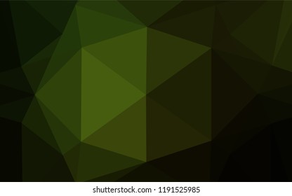 Dark Green vector blurry hexagon template. An elegant bright illustration with gradient. A completely new design for your business.