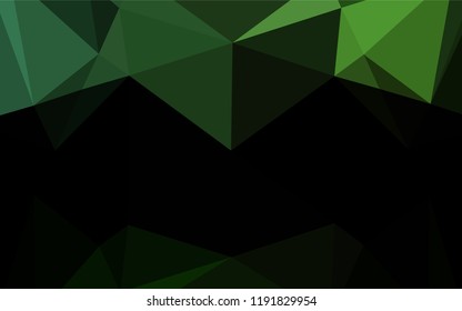 Dark Green vector blurry hexagon template. Modern geometrical abstract illustration with gradient. A completely new template for your business design.