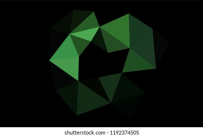 Dark Green vector blurry hexagon texture. Creative illustration in halftone style with gradient. A completely new template for your business design.