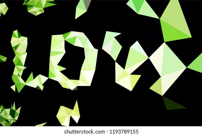 Dark Green vector blurry hexagon template. A completely new color illustration in a vague style. The template can be used as a background for cell phones.