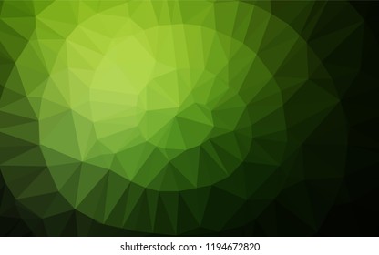 Dark Green vector blurry hexagon template. A vague abstract illustration with gradient. The polygonal design can be used for your web site.