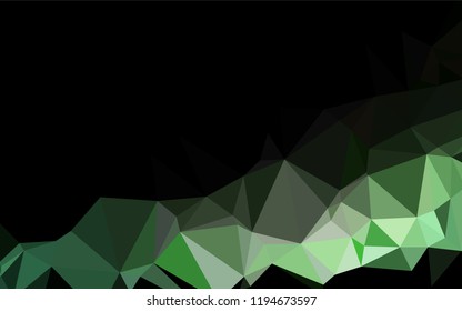Dark Green vector blurry hexagon template. Glitter abstract illustration with an elegant design. A completely new design for your business.