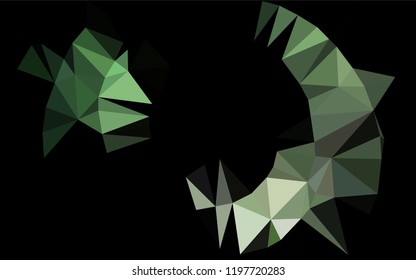Dark Green vector blurry hexagon texture. Shining colored illustration in a Brand new style. The template can be used as a background for cell phones.