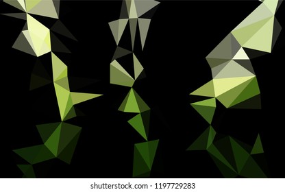 Dark Green vector blurry hexagon pattern. Modern geometrical abstract illustration with gradient. A completely new design for your business.