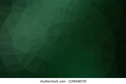 Dark Green vector blurry hexagon template. A sample with polygonal shapes. A completely new design for your business.