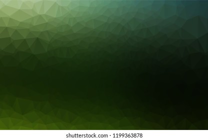 Dark Green vector blurry hexagon template. Creative illustration in halftone style with gradient. A new texture for your design.