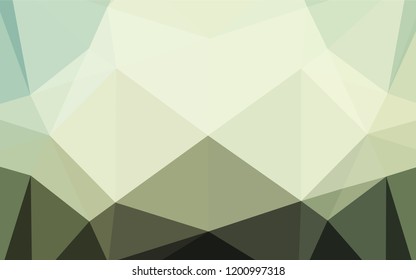 Dark Green vector blurry hexagon texture. Glitter abstract illustration with an elegant design. Triangular pattern for your business design.