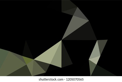 Dark Green vector blurry hexagon pattern. Colorful abstract illustration with gradient. The best triangular design for your business.