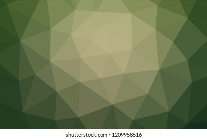 Dark Green vector blurry hexagon pattern. Creative illustration in halftone style with gradient. Brand new design for your business.