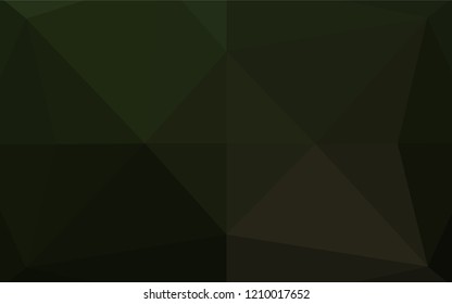Dark Green vector blurry hexagon template. Colorful abstract illustration with gradient. The polygonal design can be used for your web site.