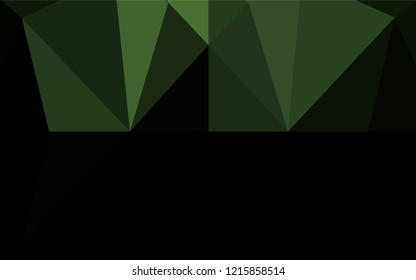 Dark Green vector blurry hexagon pattern. A vague abstract illustration with gradient. The polygonal design can be used for your web site.