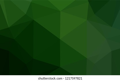 Dark Green vector blurry hexagon template. Glitter abstract illustration with an elegant design. The completely new template can be used for your brand book.