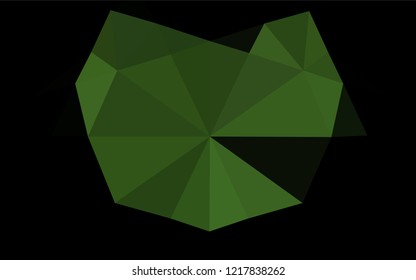 Dark Green vector blurry hexagon texture. Colorful illustration in abstract style with gradient. Brand new design for your business.