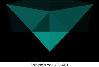 Dark Green vector blurry hexagon pattern. Creative geometric illustration in Origami style with gradient. The elegant pattern can be used as part of a brand book.