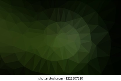 Dark Green vector blurry hexagon texture. Shining illustration, which consist of triangles. The best triangular design for your business.
