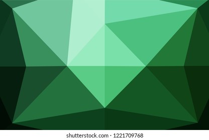Dark Green vector blurry hexagon template. A completely new color illustration in a vague style. The elegant pattern can be used as part of a brand book.