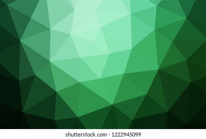 Dark Green vector blurry hexagon pattern. Colorful abstract illustration with gradient. A completely new template for your business design.
