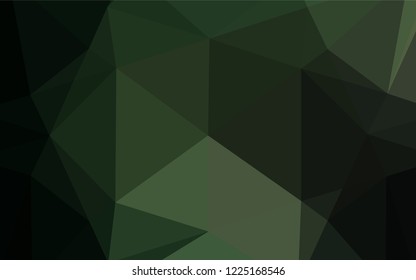 Dark Green vector blurry hexagon texture. A sample with polygonal shapes. The template can be used as a background for cell phones.