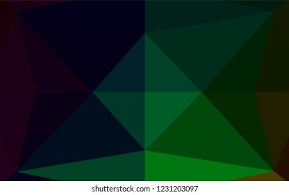 Dark Green vector blurry hexagon pattern. A sample with polygonal shapes. A new texture for your design.