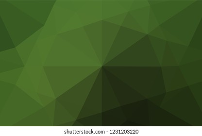 Dark Green vector blurry hexagon texture. Creative illustration in halftone style with gradient. Brand new design for your business.