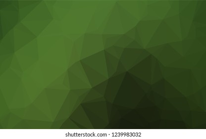 Dark Green vector blurry hexagon texture. A completely new color illustration in a vague style. Triangular pattern for your business design.