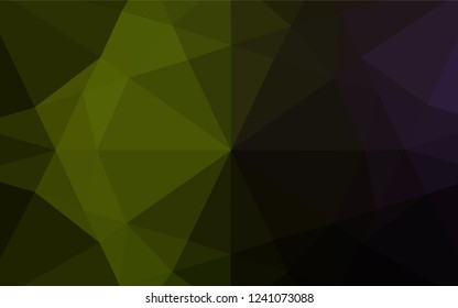Dark Green vector blurry hexagon pattern. Glitter abstract illustration with an elegant design. Brand new style for your business design.