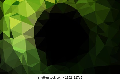 Dark Green vector blurry hexagon template. A vague abstract illustration with gradient. A new texture for your design.