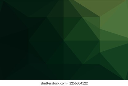 Dark Green vector blurry hexagon pattern. Modern geometrical abstract illustration with gradient. The polygonal design can be used for your web site.