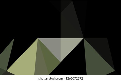 Dark Green vector blurry hexagon template. Shining illustration, which consist of triangles. The template can be used as a background for cell phones.