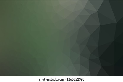 Dark Green vector blurry hexagon texture. A sample with polygonal shapes. The polygonal design can be used for your web site.