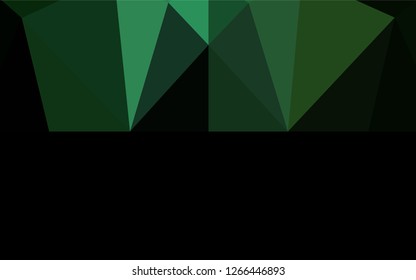 Dark Green vector blurry hexagon texture. Modern geometrical abstract illustration with gradient. Brand new style for your business design.