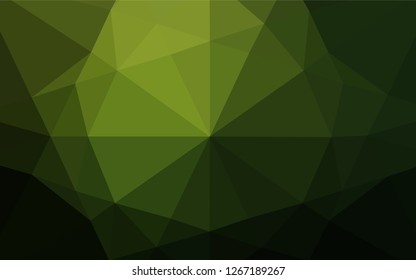 Dark Green vector blurry hexagon texture. Creative illustration in halftone style with gradient. A completely new template for your business design.