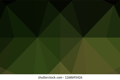 Dark Green vector blurry hexagon pattern. Modern geometrical abstract illustration with gradient. The textured pattern can be used for background.