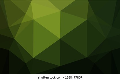 Dark Green vector blurry hexagon pattern. A completely new color illustration in a vague style. Brand new design for your business.