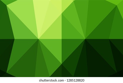Dark Green vector blurry hexagon texture. Creative geometric illustration in Origami style with gradient. Brand new design for your business.