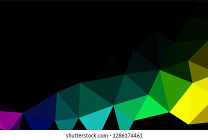 Dark Green vector blurry hexagon texture. Shining colored illustration in a Brand new style. Triangular pattern for your business design.
