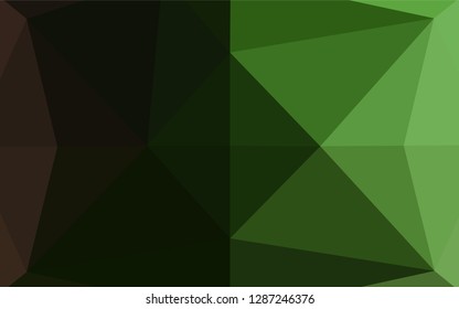 Dark Green vector blurry hexagon pattern. A sample with polygonal shapes. A new texture for your design.