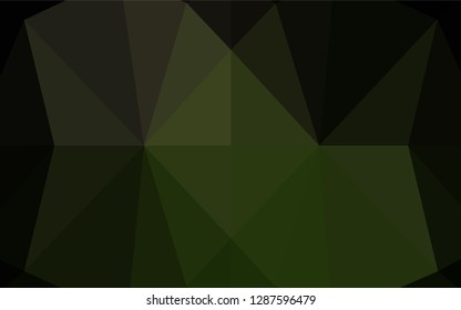 Dark Green vector blurry hexagon pattern. Creative geometric illustration in Origami style with gradient. The completely new template can be used for your brand book.