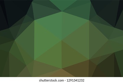 Dark Green vector blurry hexagon template. Glitter abstract illustration with an elegant design. Brand new style for your business design.