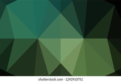 Dark Green vector blurry hexagon texture. Glitter abstract illustration with an elegant design. The polygonal design can be used for your web site.