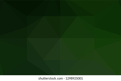 Dark Green vector blurry hexagon texture. Creative illustration in halftone style with gradient. Brand new style for your business design.