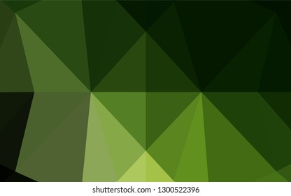 Dark Green vector blurry hexagon texture. Geometric illustration in Origami style with gradient.  A completely new design for your business.