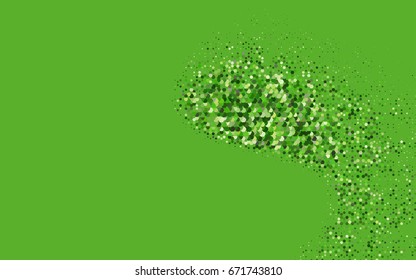 Dark Green vector blurry hexagon background design. Geometric background in Origami style with gradient. 