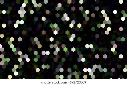 Dark Green vector blurry hexagon background design. Geometric background in Origami style with gradient. 